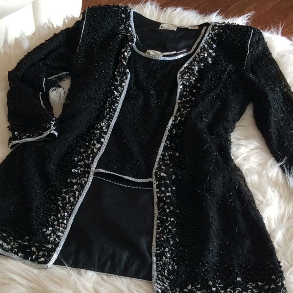 100% silk 💞BIDS & SEQUINS 💞PATRA 💞Jacket set - Picture 1 of 16